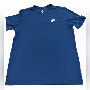 Nike Men’s Navy Blue Logo T‑Shirt Size Large L Cotton Casual Tee